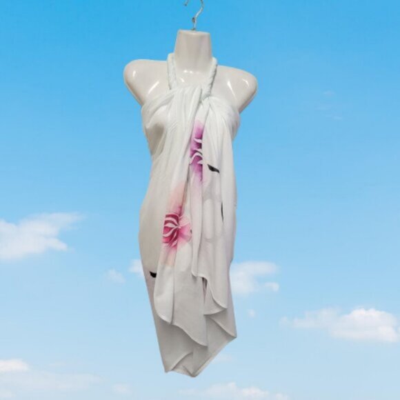 Womens Sarong Pareo Beach Cover Up Swimsuit Coverups Cotton Sarong TIE Wrap NEW - Picture 4 of 7